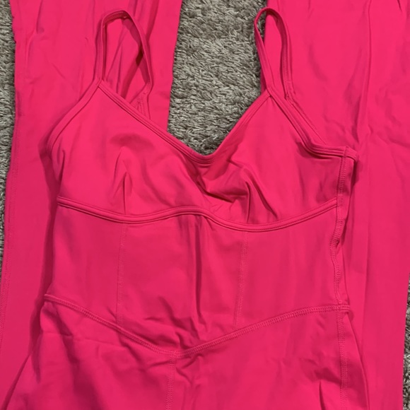 Joy lab hot pink flare jumpsuit - Picture 3 of 6